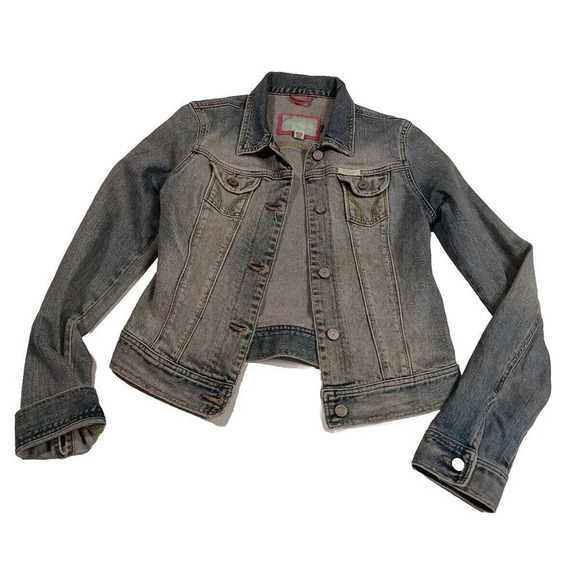Vintage Y2K Hollister Distressed Wash Denim Button Up Jacket Medium... - Picture 3 of 9